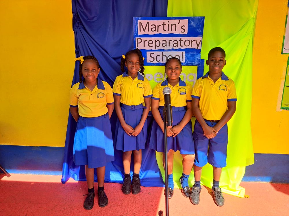 Pupils taking part in the Martin's Prep Spelling Bee
