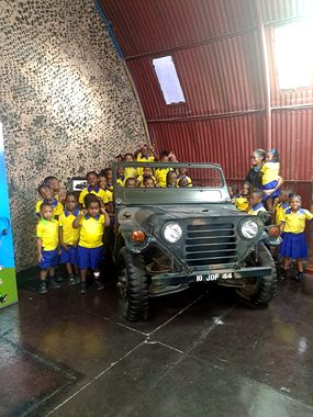 Class field trip to a military museum
