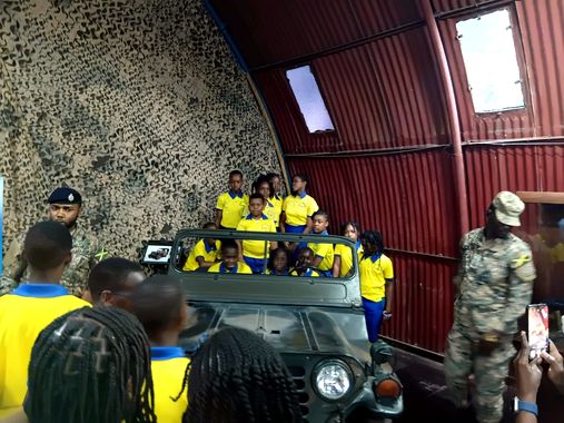 Class field trip to a military museum